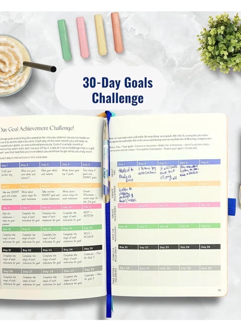 Undated Weekly Planner - Bright Blue 